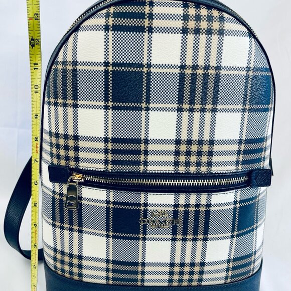 COACH Kenley Backpack Plaid Print - Picture 6 of 6
